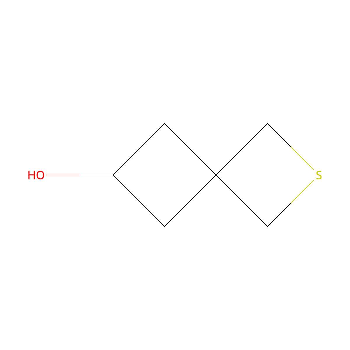 2-Thiaspiro[3.3]heptan-6-ol molecular structure, CAS 1784145-40-9