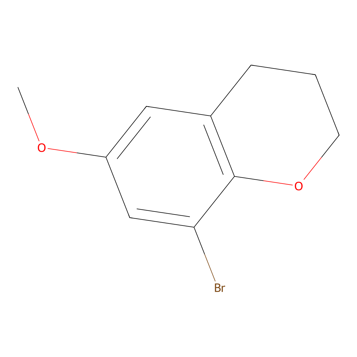 8-bromo-6-methoxy-3,4-dihydro-2H-chromene molecular structure, CAS 1784146-76-4