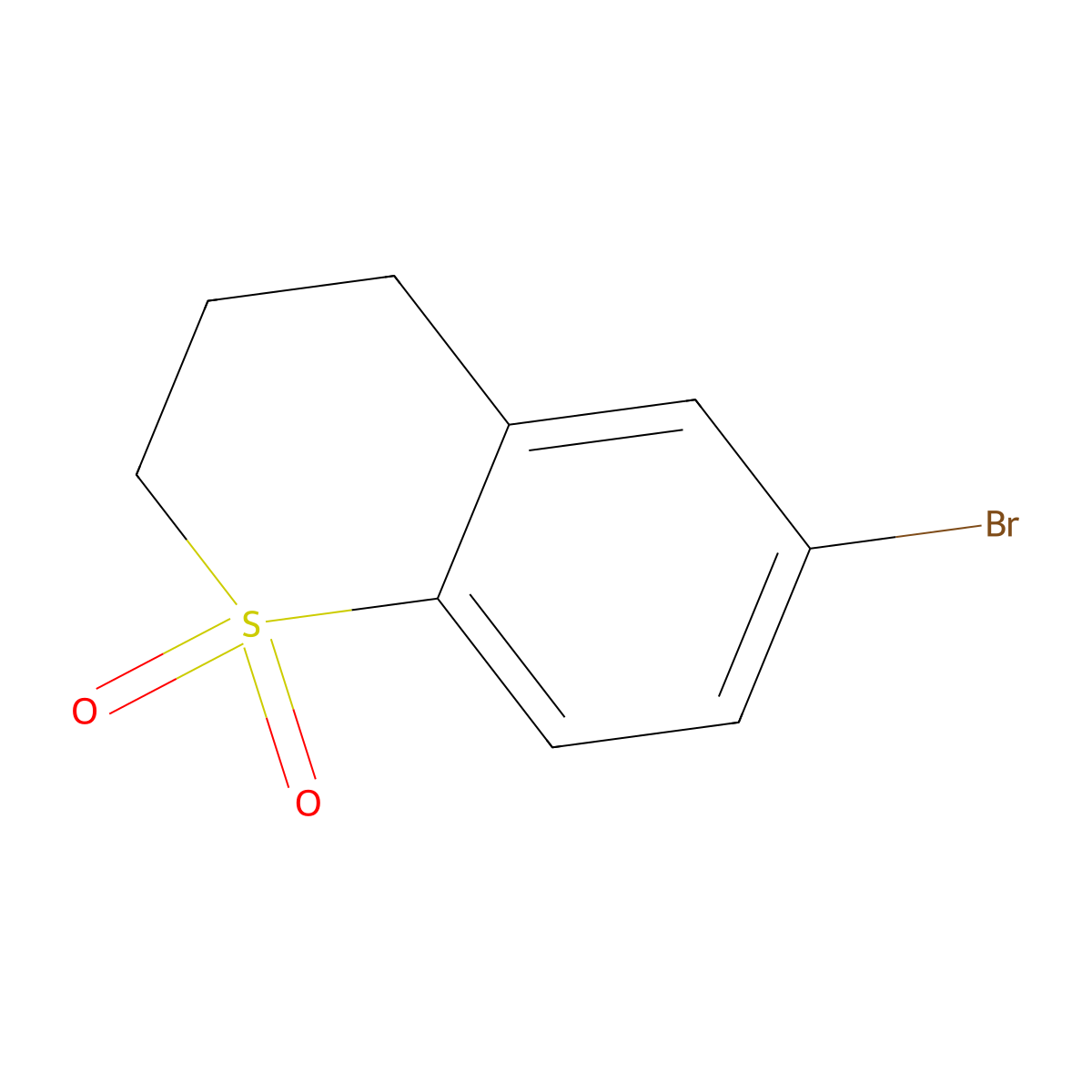 6-bromo-3,4-dihydro-2H-1lambda6-benzothiopyran-1,1-dione molecular structure, CAS 1784147-12-1