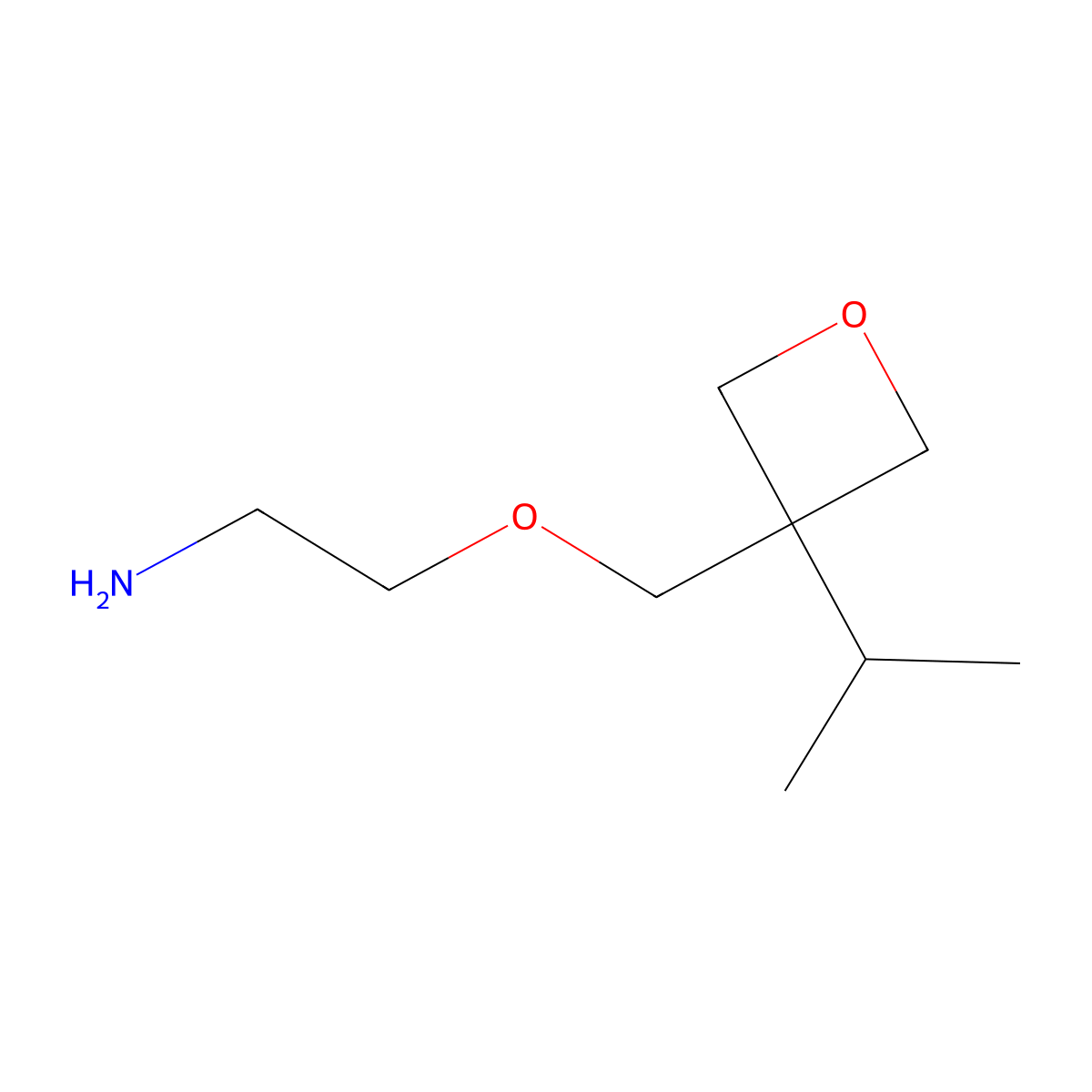 2-{[3-(Propan-2-yl)oxetan-3-yl]methoxy}ethan-1-amine molecular structure, CAS 1784150-00-0