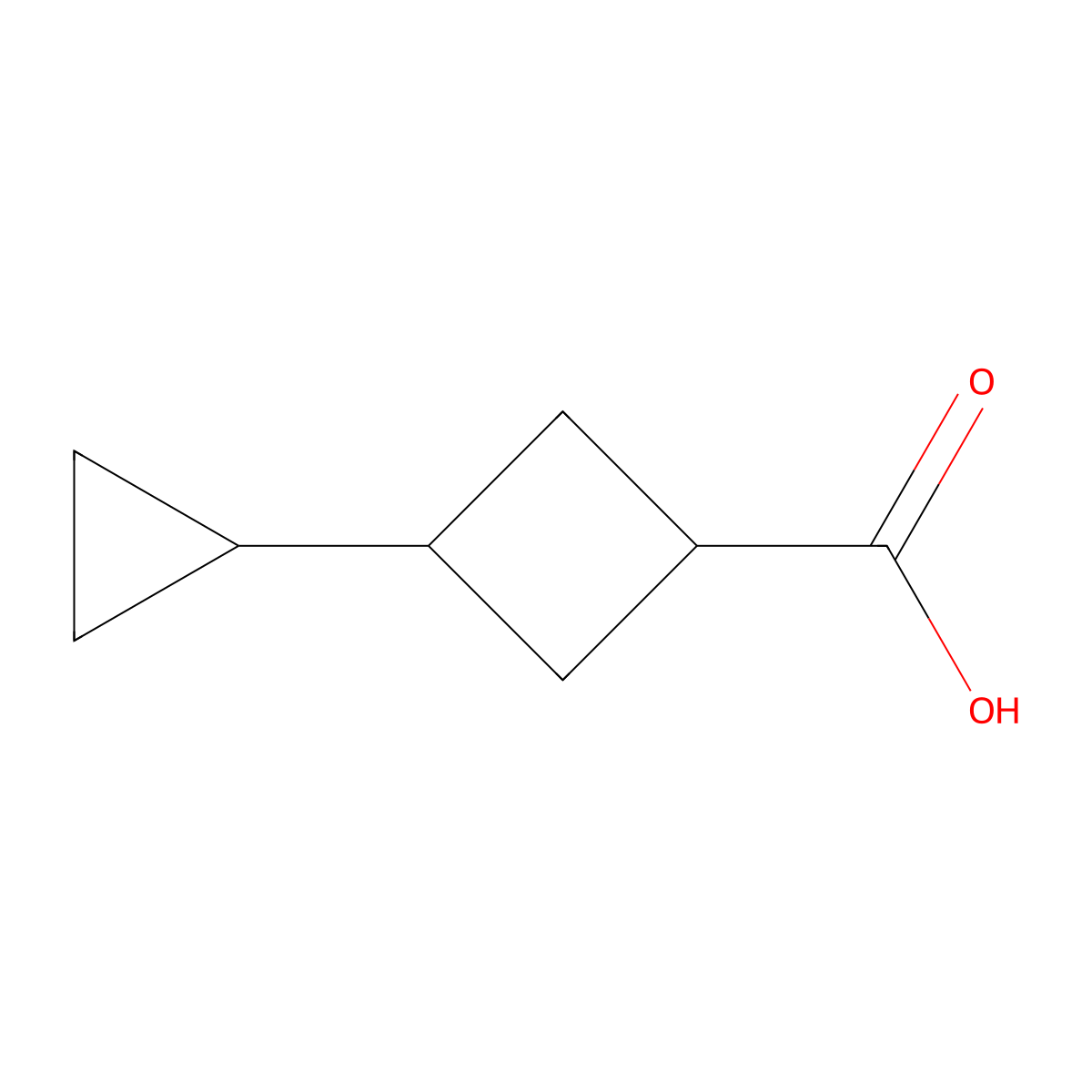 3-Cyclopropylcyclobutane-1-carboxylic acid molecular structure, CAS 1784150-06-6
