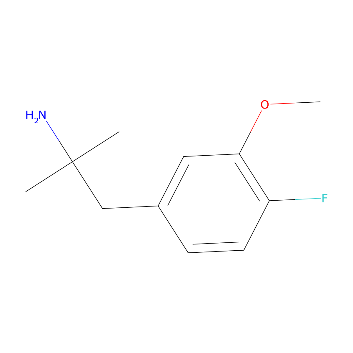1-(4-Fluoro-3-methoxyphenyl)-2-methylpropan-2-amine molecular structure, CAS 1784155-33-4