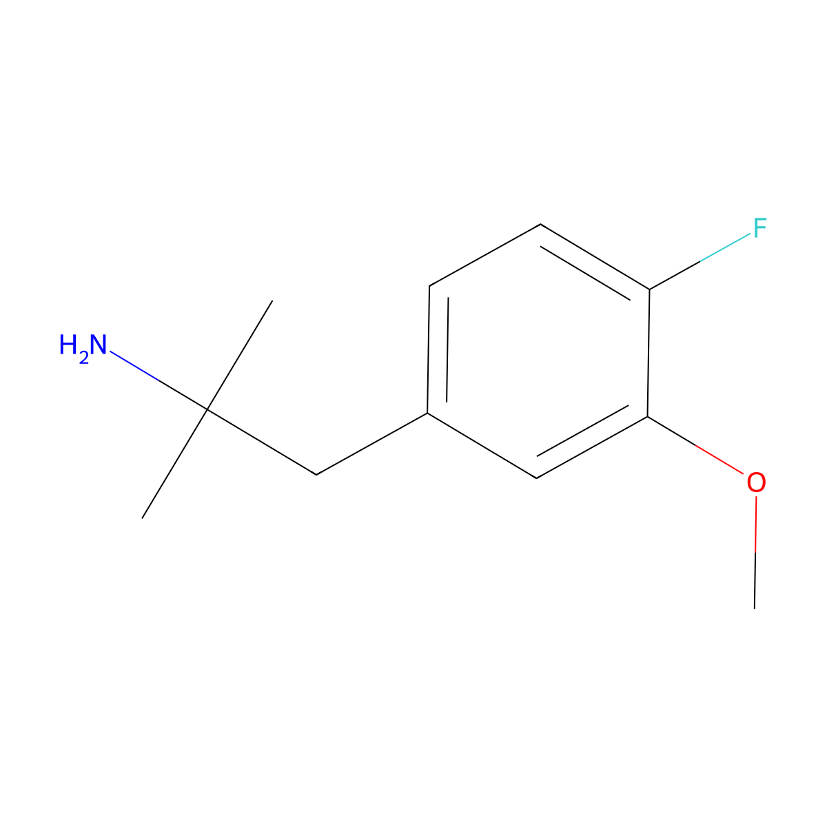 1-(4-Fluoro-3-methoxyphenyl)-2-methylpropan-2-amine molecular structure, CAS 1784155-33-4