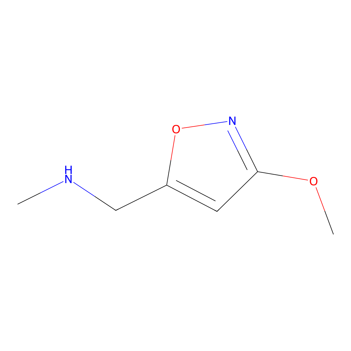 [(3-Methoxy-1,2-oxazol-5-yl)methyl](methyl)amine molecular structure, CAS 1784157-71-6