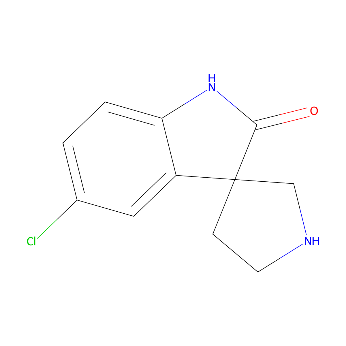5-Chlorospiro[indoline-3,3'-pyrrolidin]-2-one molecular structure, CAS 1784157-72-7