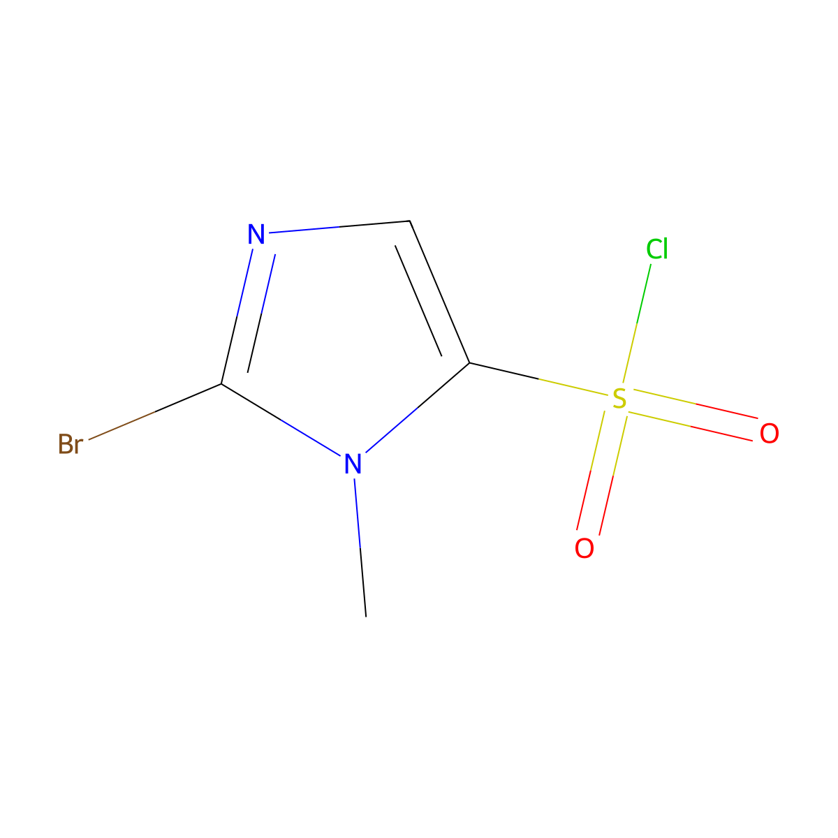 2-Bromo-3-methylimidazole-4-sulfonyl chloride molecular structure, CAS 1784157-92-1