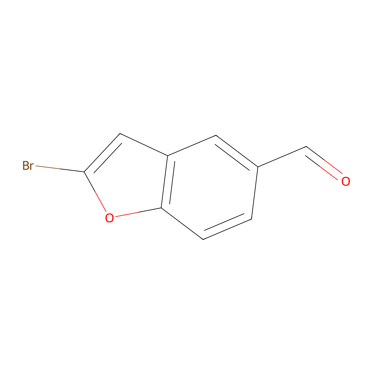 2-Bromo-1-benzofuran-5-carbaldehyde molecular structure, CAS 1784159-74-5
