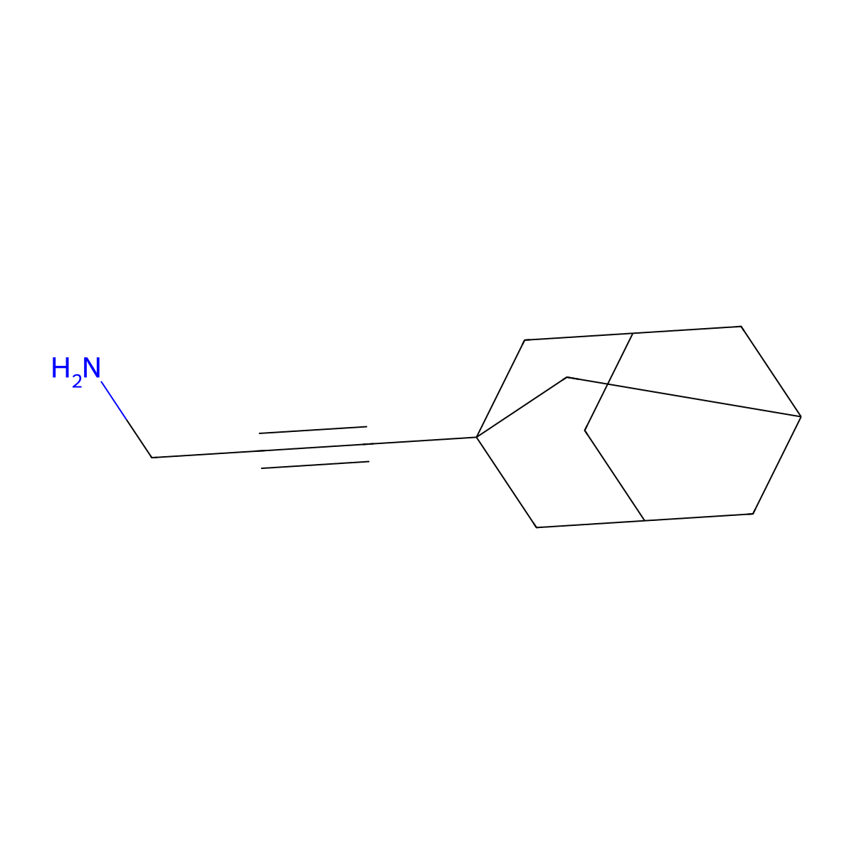 2-Propyn-1-amine, 3-tricyclo[3.3.1.13,7]dec-1-YL- molecular structure, CAS 1784163-31-0