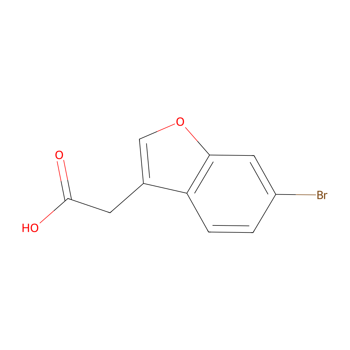 2-(6-Bromobenzofuran-3-yl)acetic acid molecular structure, CAS 1784163-41-2