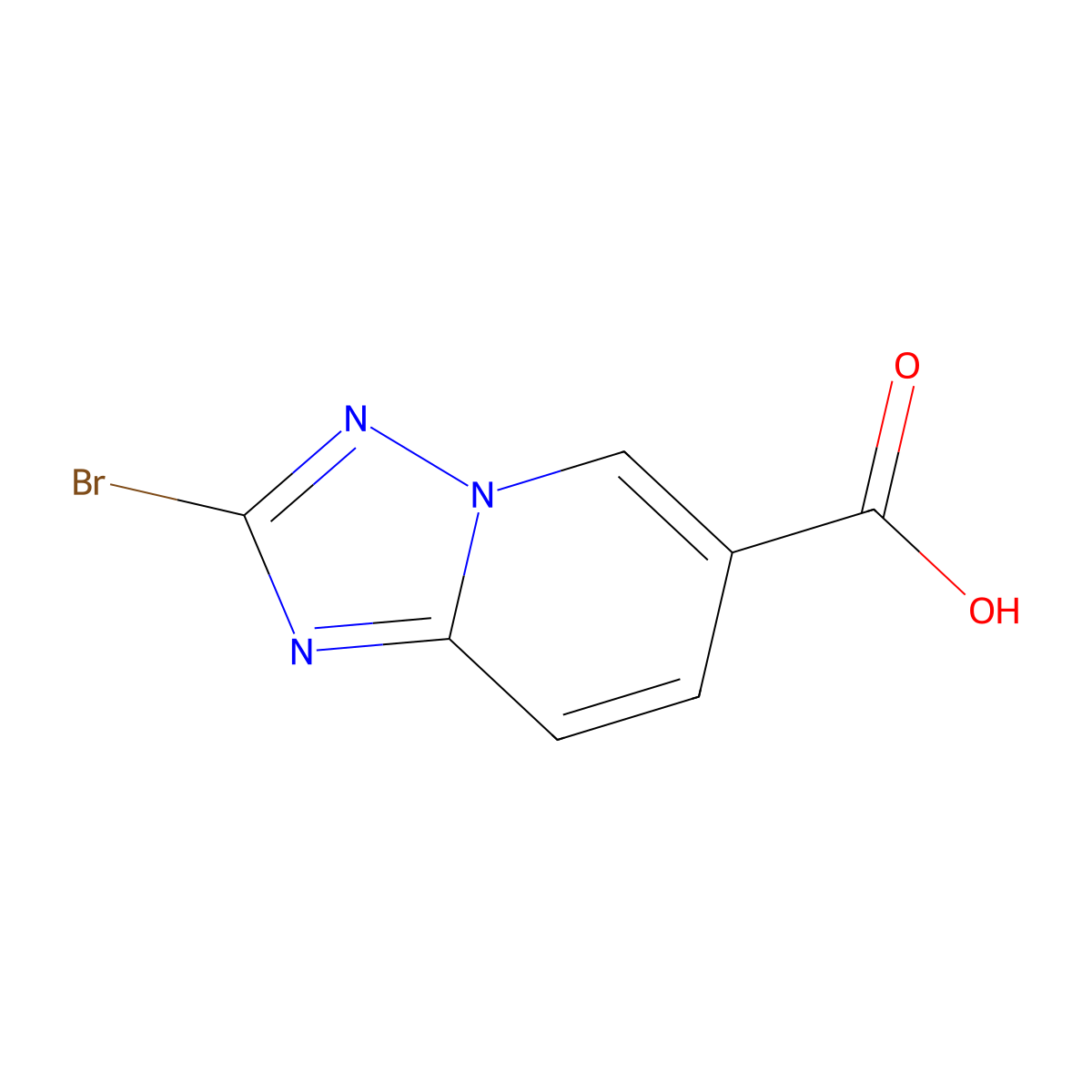 2-Bromo-(1,2,4)triazolo(1,5-a)pyridine-6-carboxylic acid molecular structure, CAS 1784165-37-2