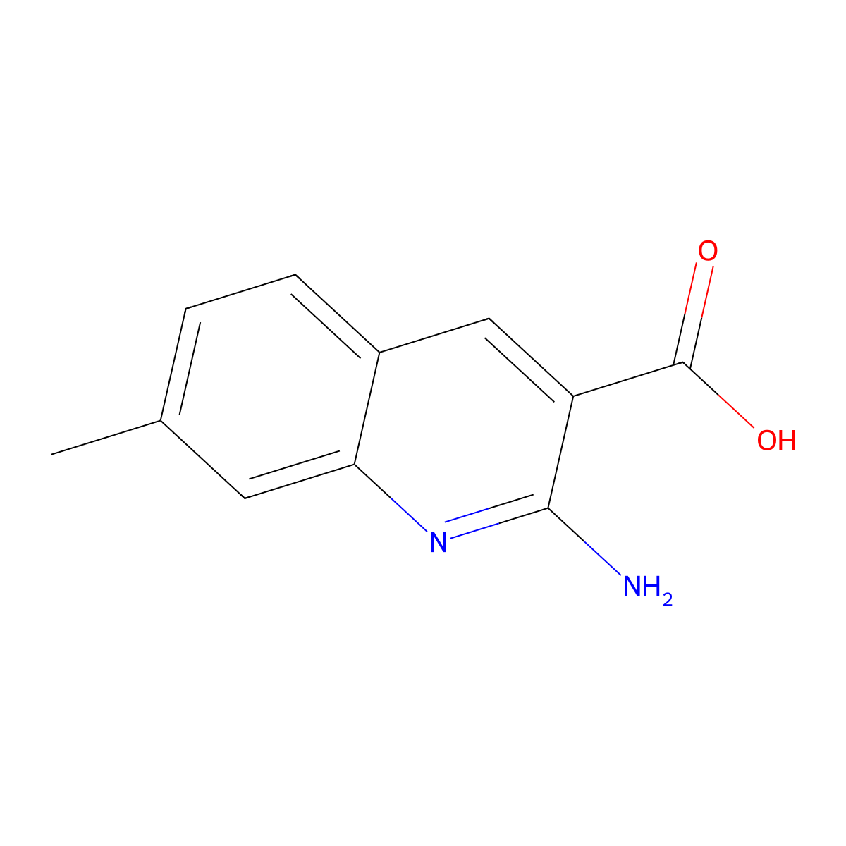 2-Amino-7-methylquinoline-3-carboxylic acid molecular structure, CAS 1784171-31-8
