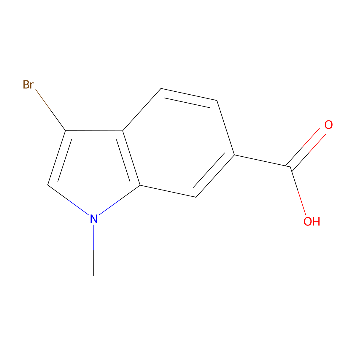 3-Bromo-1-methyl-1H-indole-6-carboxylic acid molecular structure, CAS 1784172-44-6