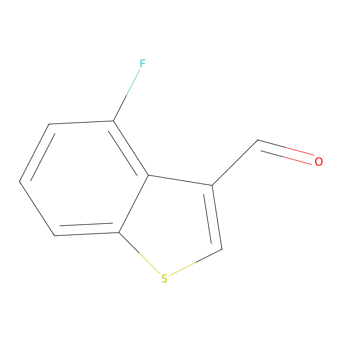 4-Fluoro-1-benzothiophene-3-carbaldehyde molecular structure, CAS 1784175-12-7