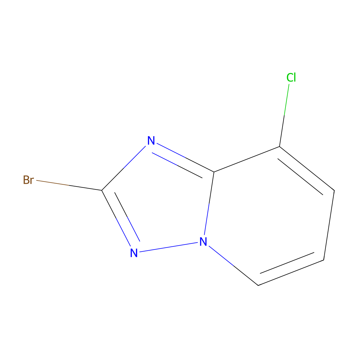 2-Bromo-8-chloro-[1,2,4]triazolo[1,5-a]pyridine molecular structure, CAS 1784176-25-5