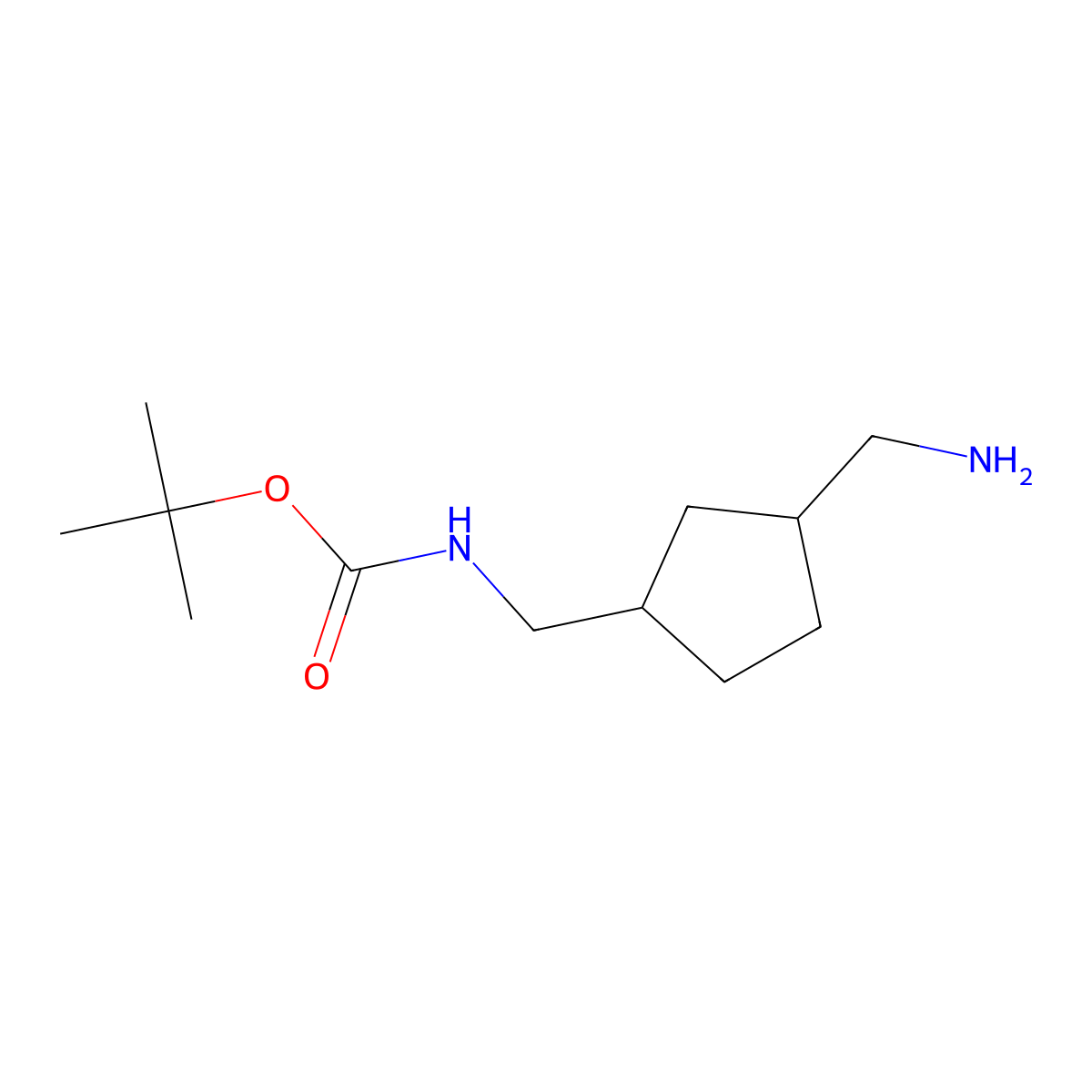 N-Boc-1-[3-(aminomethyl)cyclopentyl]methanamine molecular structure, CAS 1784184-88-8