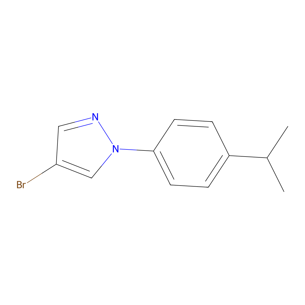 4-Bromo-1-(4-isopropylphenyl)-1H-pyrazole molecular structure, CAS 1784189-46-3