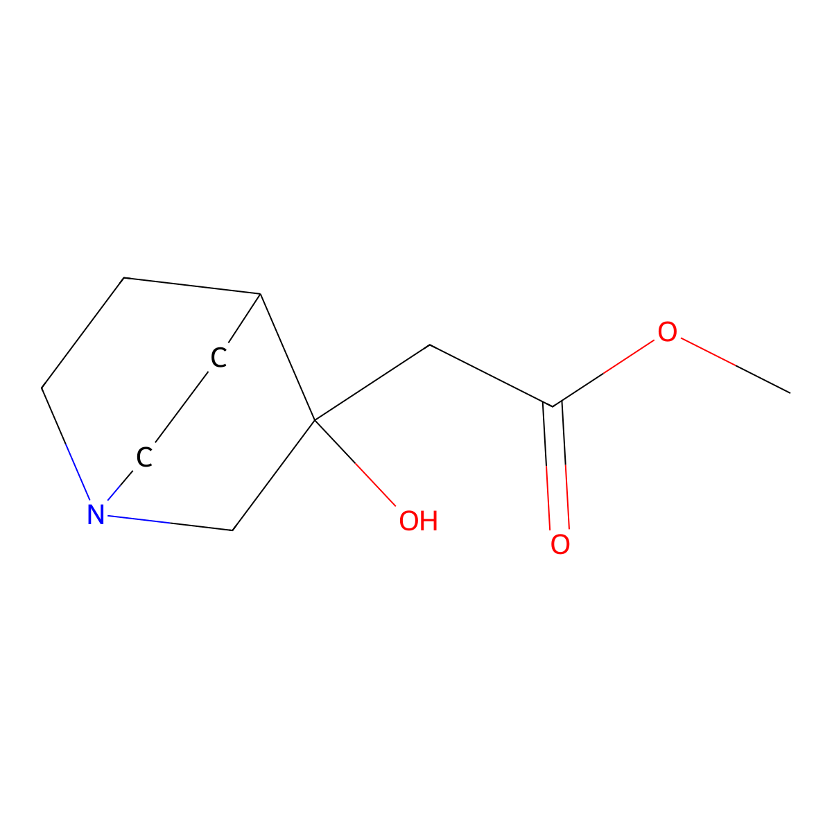 Methyl 2-{3-hydroxy-1-azabicyclo[2.2.2]octan-3-yl}acetate molecular structure, CAS 178419-56-2