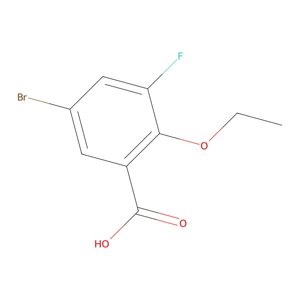 5-Bromo-2-ethoxy-3-fluorobenzoic acid molecular structure, CAS 1784193-74-3