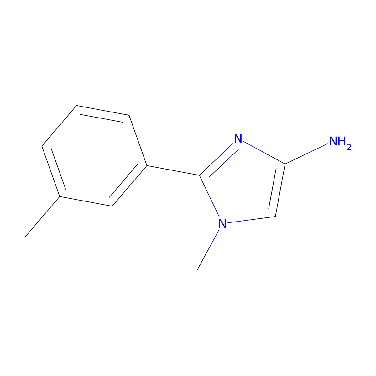 1-methyl-2-(m-tolyl)-1H-imidazol-4-amine molecular structure, CAS 1784194-37-1