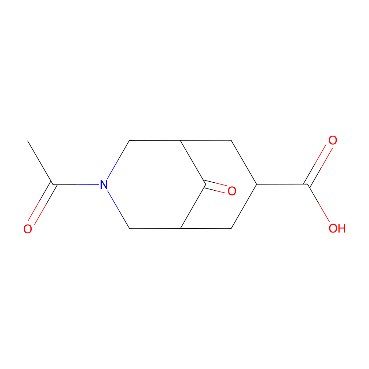 3-Acetyl-9-oxo-3-azabicyclo[3.3.1]nonane-7-carboxylic acid molecular structure, CAS 1784198-91-9