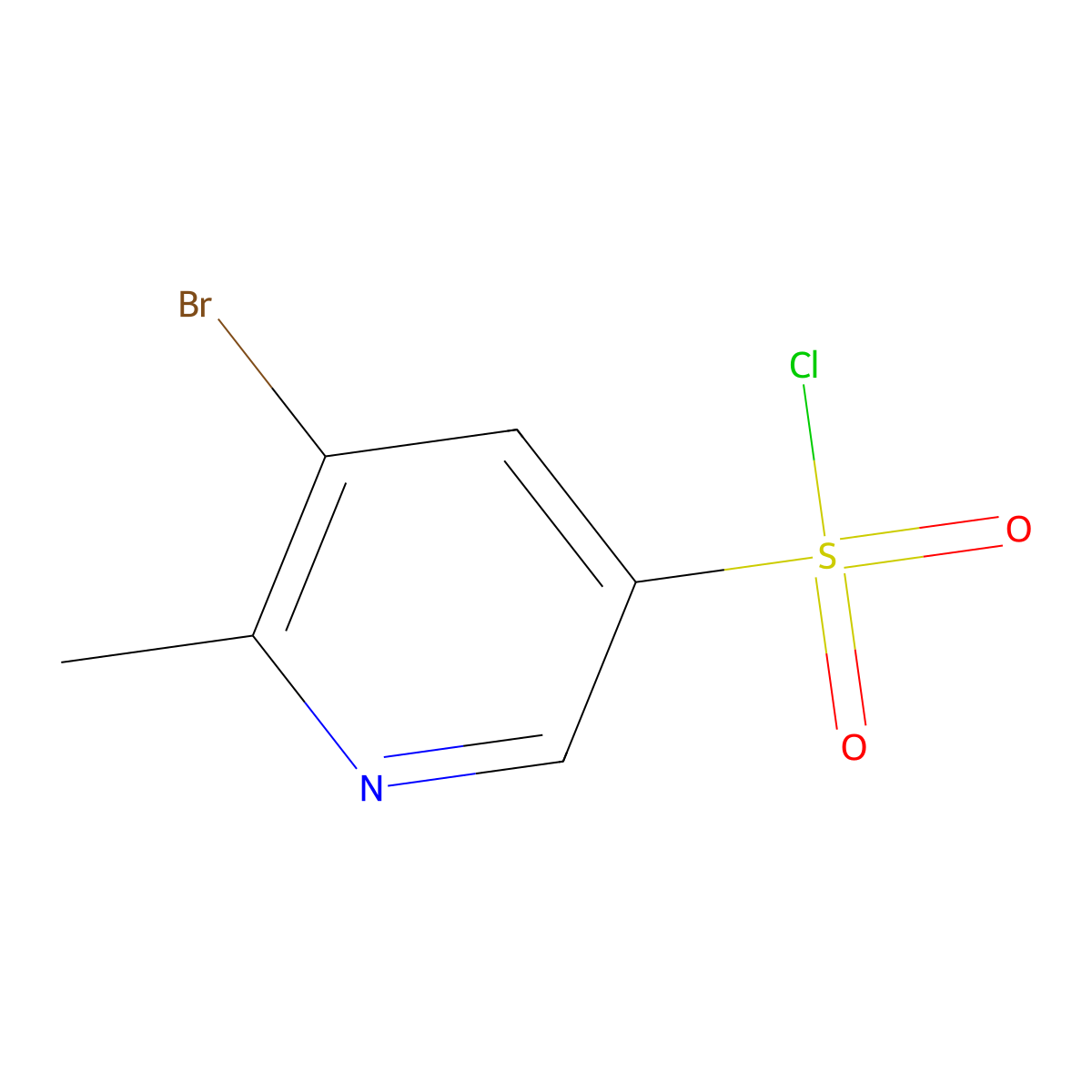 5-Bromo-6-methylpyridine-3-sulfonyl chloride molecular structure, CAS 1784199-07-0