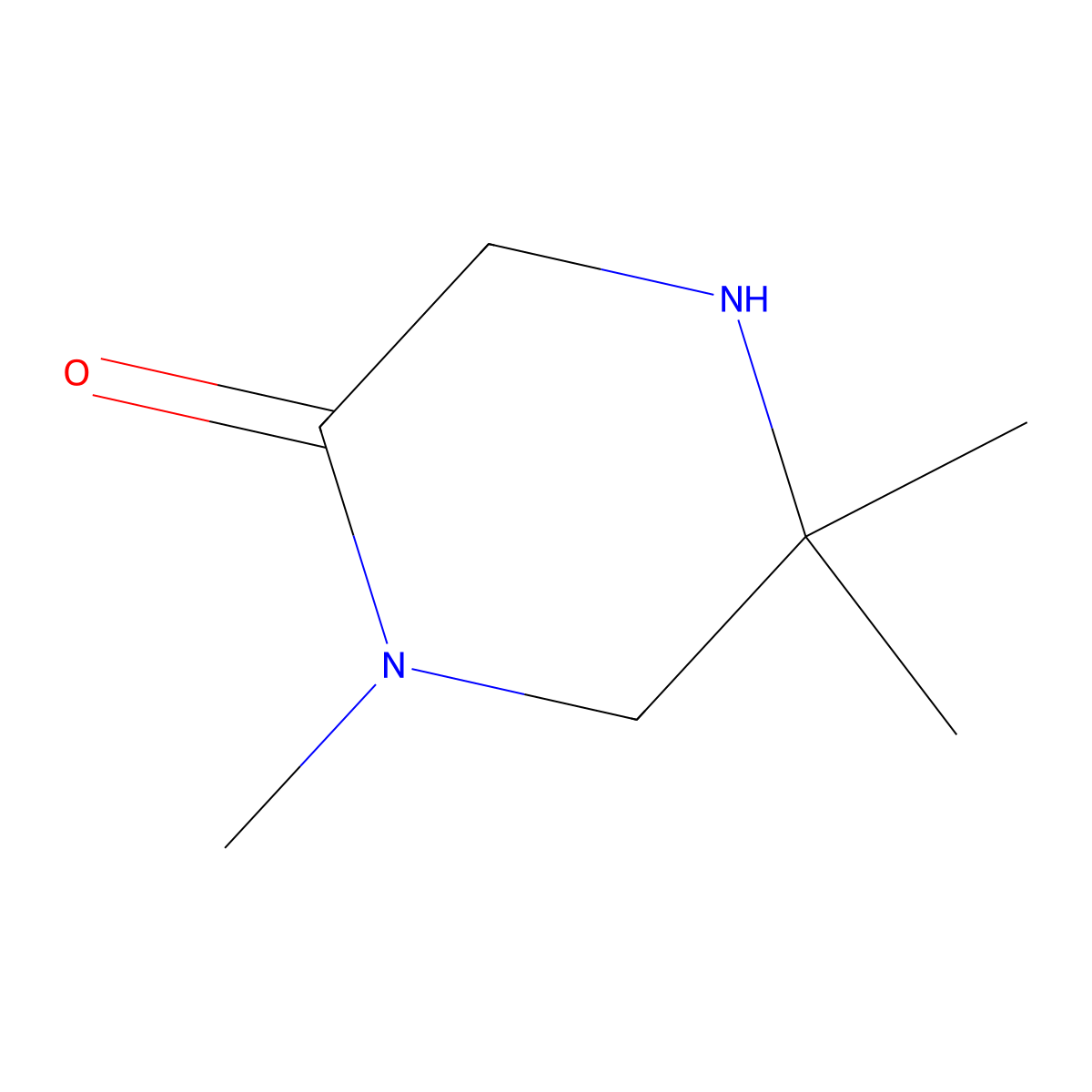 1,5,5-Trimethylpiperazin-2-one molecular structure, CAS 1784205-14-6