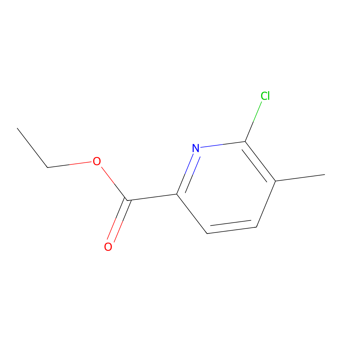 Ethyl 6-chloro-5-methylpicolinate molecular structure, CAS 178421-21-1