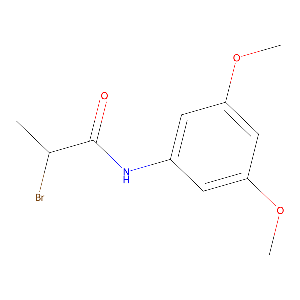 2-bromo-N-(3,5-dimethoxyphenyl)propanamide molecular structure, CAS 178421-42-6