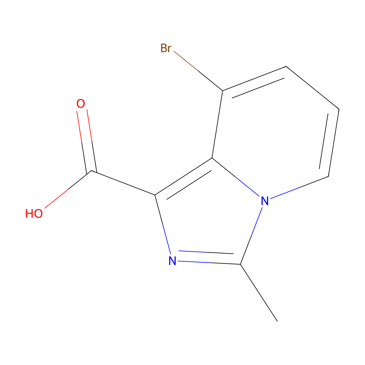 8-Bromo-3-methylimidazo[1,5-a]pyridine-1-carboxylic acid molecular structure, CAS 1784213-50-8