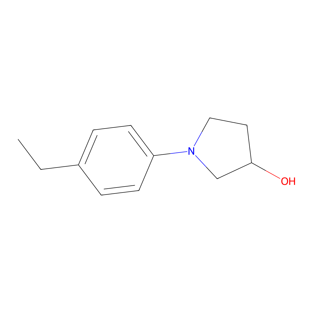 1-(4-Ethylphenyl)pyrrolidin-3-ol molecular structure, CAS 1784219-12-0