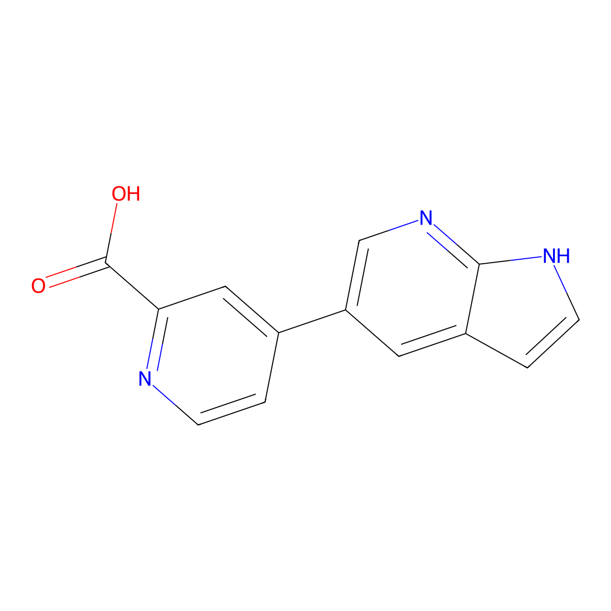4-{1H-pyrrolo[2,3-b]pyridin-5-yl}pyridine-2-carboxylic acid molecular structure, CAS 1784219-73-3