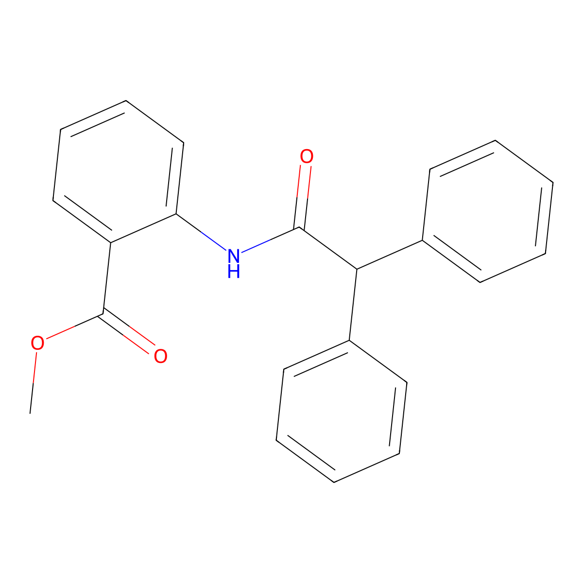 Methyl 2-[(diphenylacetyl)amino]benzoate molecular structure, CAS 178422-76-9