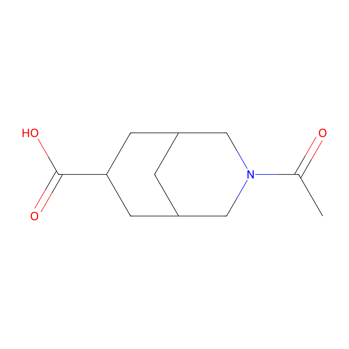 3-Acetyl-3-azabicyclo[3.3.1]nonane-7-carboxylic acid molecular structure, CAS 1784220-19-4