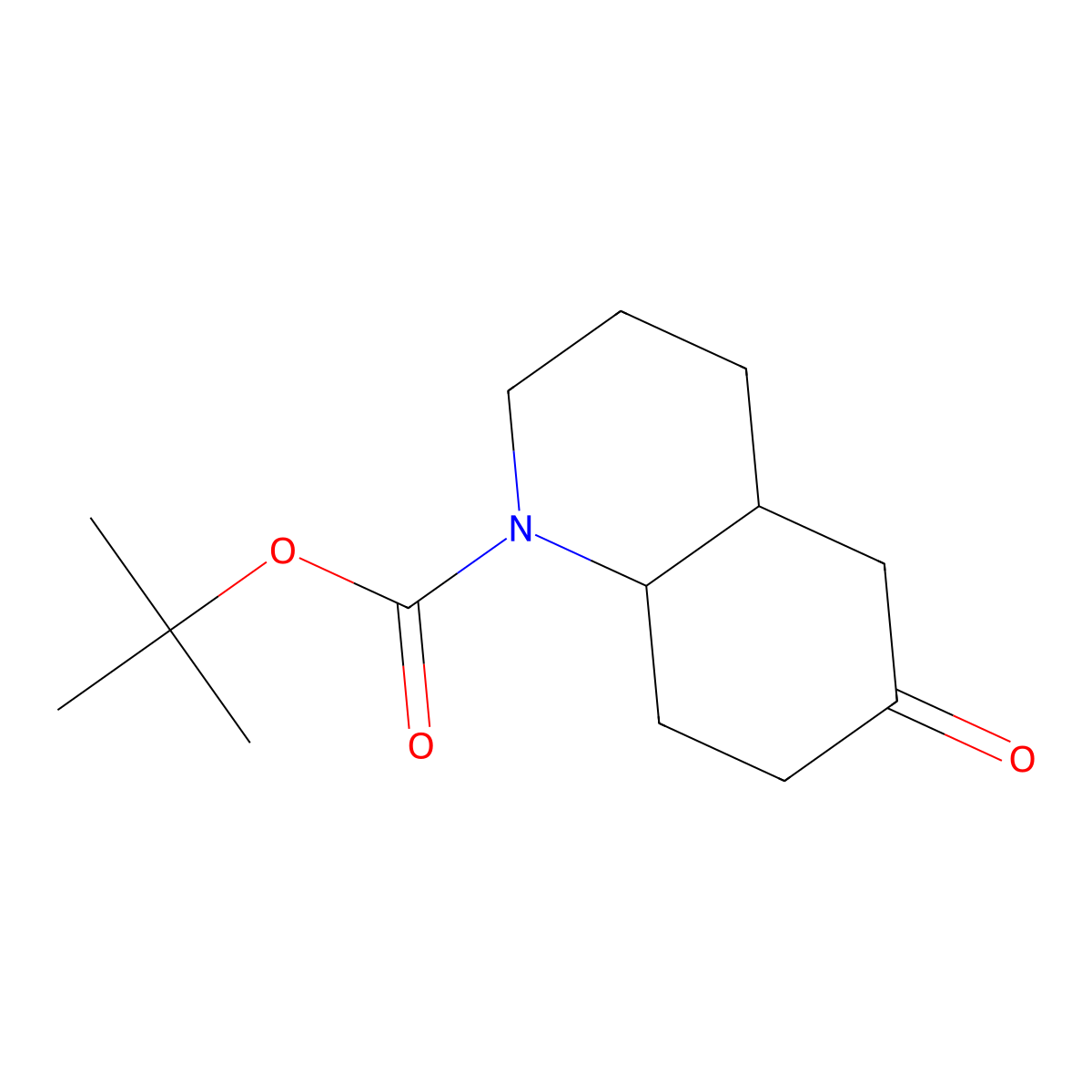Tert-butyl 6-oxo-decahydroquinoline-1-carboxylate molecular structure, CAS 1784226-96-5