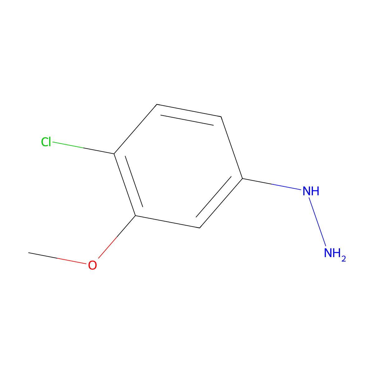 (4-Chloro-3-methoxyphenyl)hydrazine molecular structure, CAS 178423-72-8