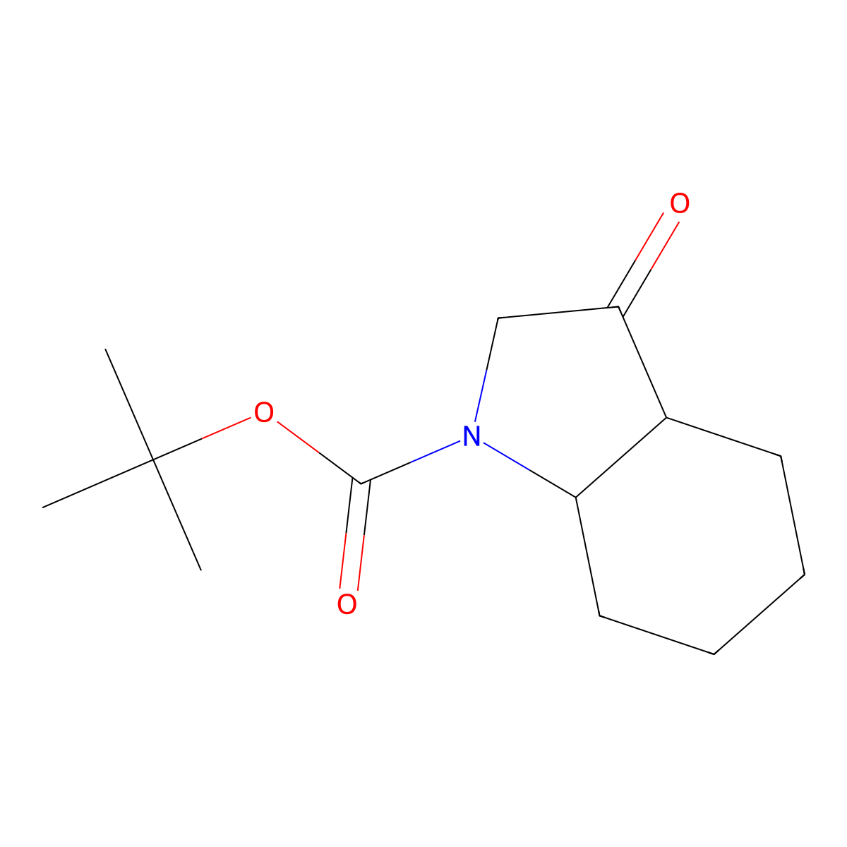 tert-butyl 3-oxo-octahydro-1H-indole-1-carboxylate molecular structure, CAS 1784237-38-2