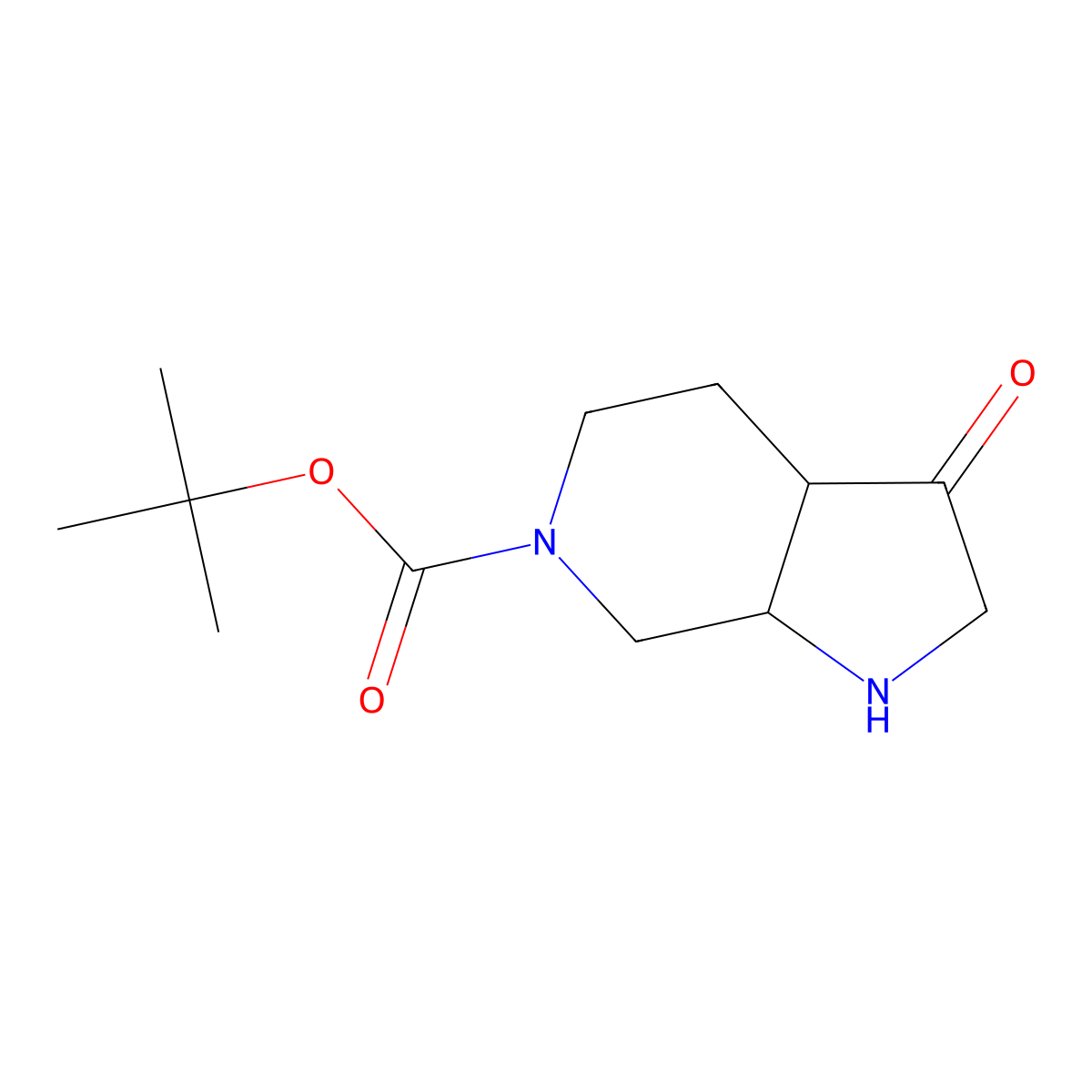 tert-butyl 3-oxo-2,3a,4,5,7,7a-hexahydro-1H-pyrrolo[2,3-c]pyridine-6-carboxylate molecular structure, CAS 1784238-10-3