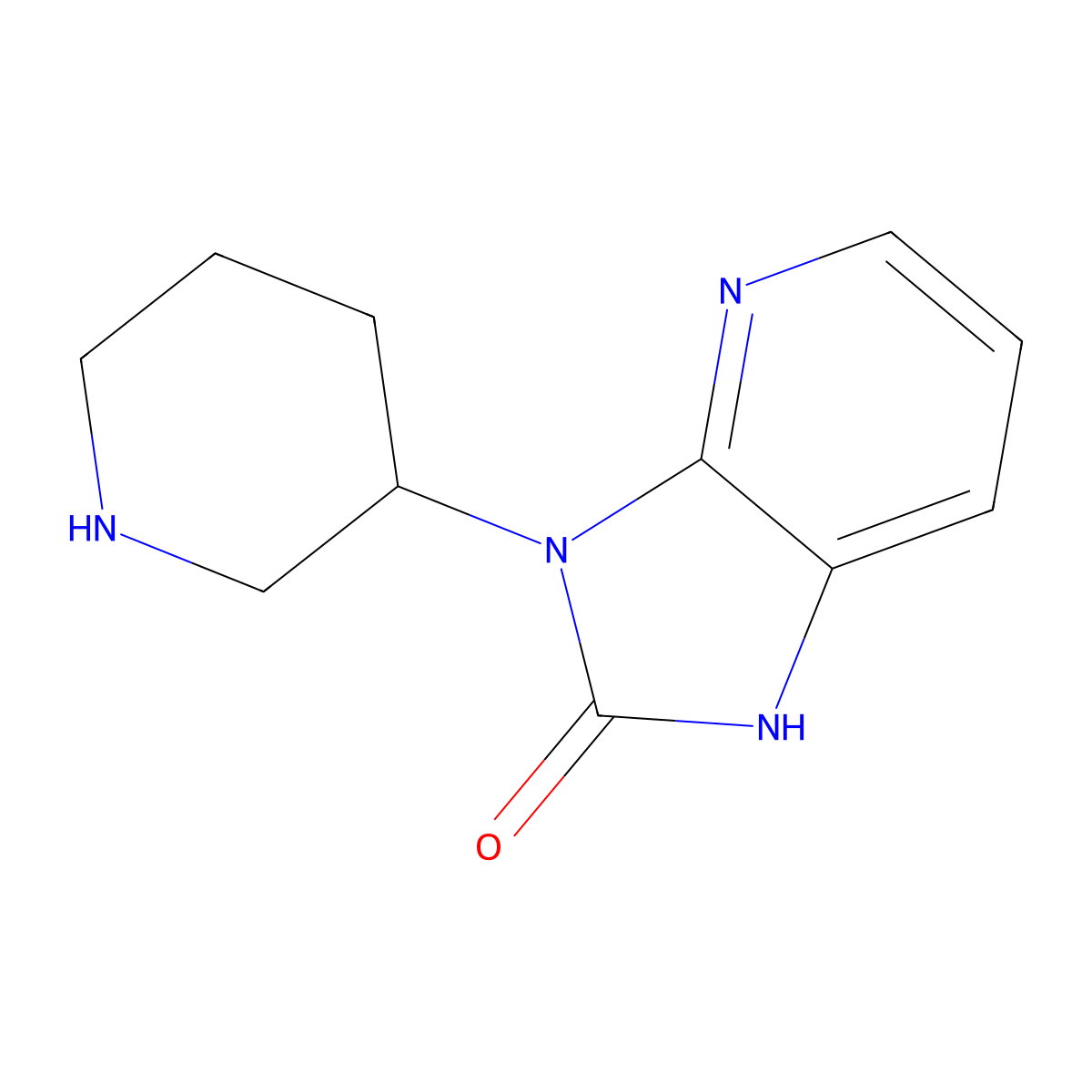 3-(piperidin-3-yl)-1,3-dihydro-2H-imidazo[4,5-b]pyridin-2-one molecular structure, CAS 1784243-34-0