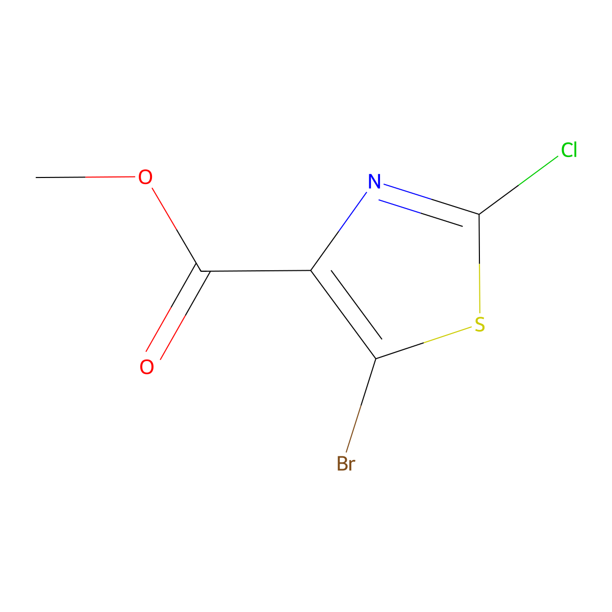 Methyl 5-bromo-2-chlorothiazole-4-carboxylate molecular structure, CAS 1784255-01-1