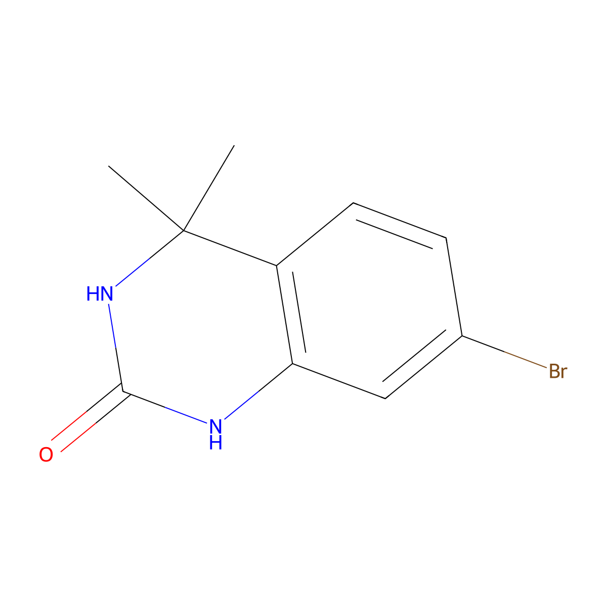 7-Bromo-4,4-dimethyl-3,4-dihydroquinazolin-2(1H)-one molecular structure, CAS 1784255-95-3