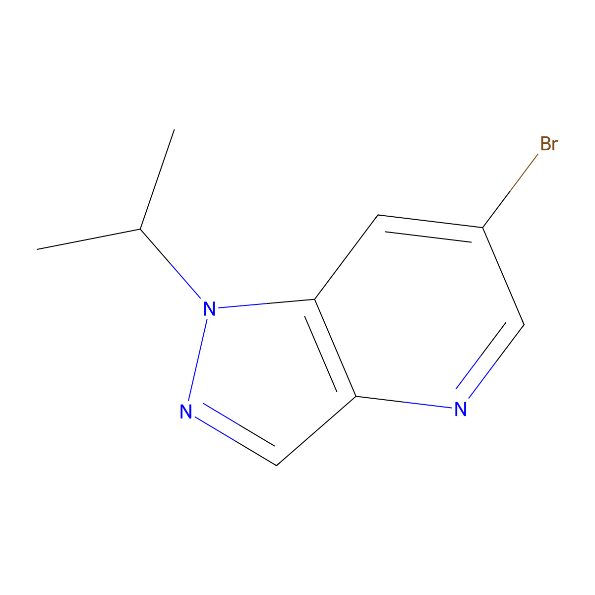 6-bromo-1-(propan-2-yl)-1H-pyrazolo[4,3-b]pyridine molecular structure, CAS 1784271-65-3