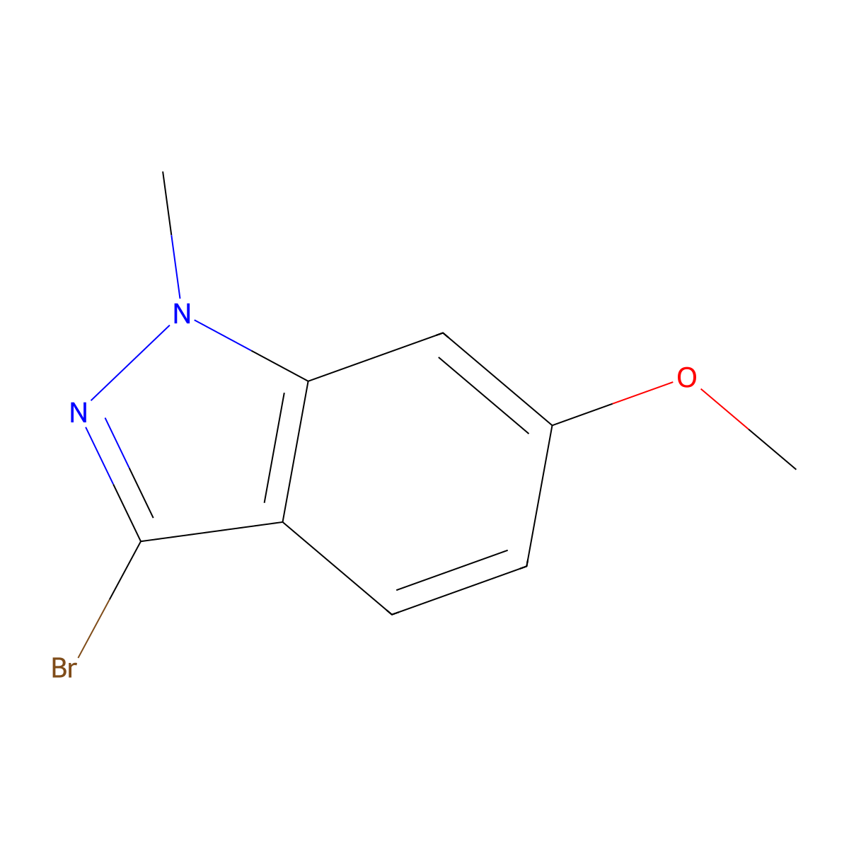 3-Bromo-6-methoxy-1-methyl-1H-indazole molecular structure, CAS 1784271-93-7
