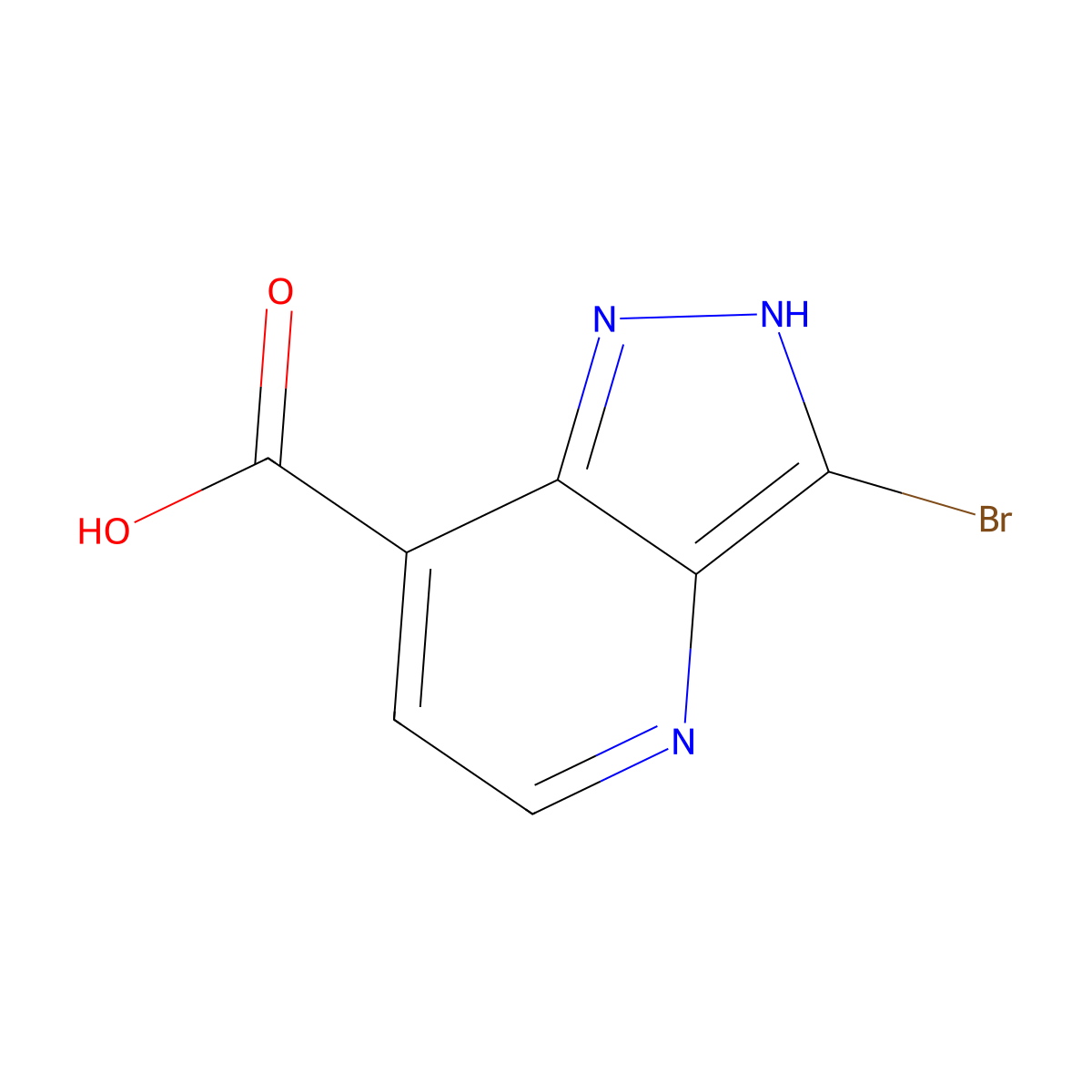 3-bromo-1H-pyrazolo[4,3-b]pyridine-7-carboxylic acid molecular structure, CAS 1784272-16-7