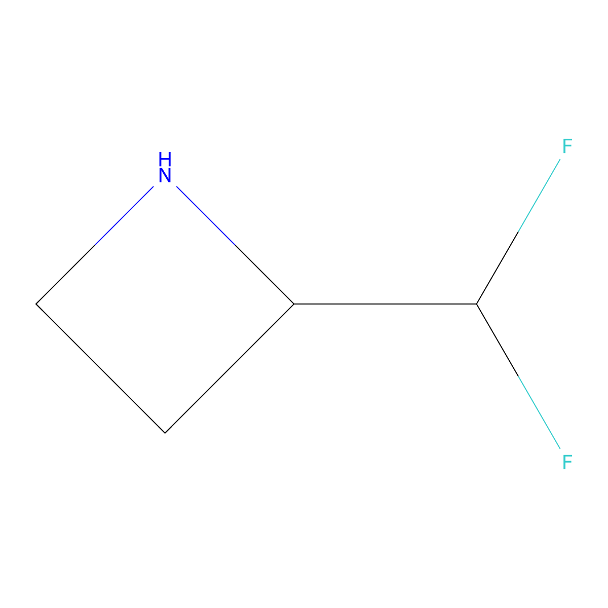 2-(Difluoromethyl)azetidine molecular structure, CAS 1784277-73-1