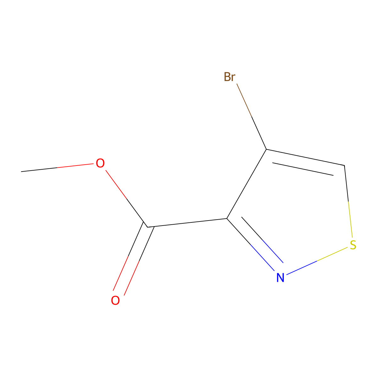 Methyl 4-bromoisothiazole-3-carboxylate molecular structure, CAS 1784278-30-3