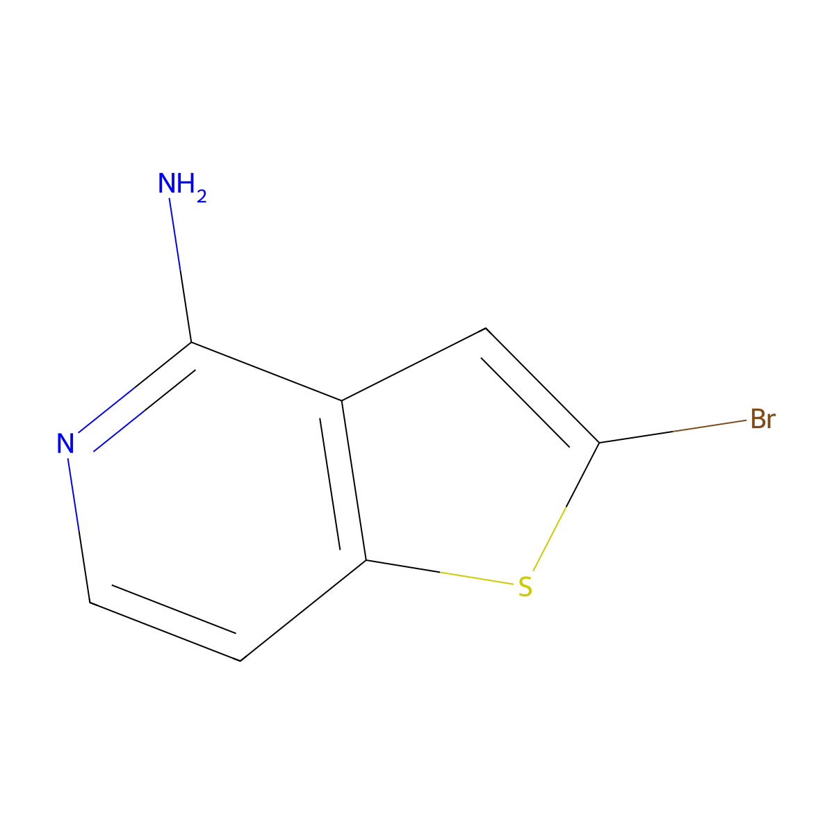 2-Bromothieno[3,2-c]pyridin-4-amine molecular structure, CAS 1784280-46-1