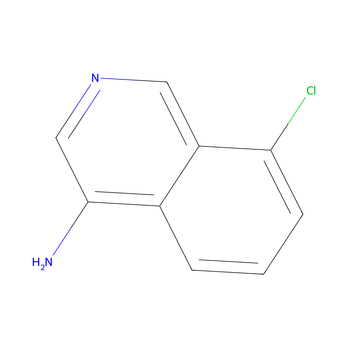 8-Chloroisoquinolin-4-amine molecular structure, CAS 1784285-89-7
