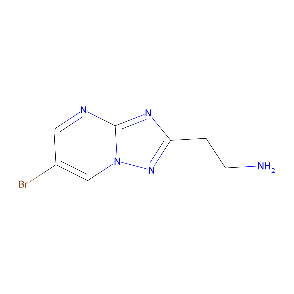 2-{6-Bromo-[1,2,4]triazolo[1,5-a]pyrimidin-2-yl}ethan-1-amine molecular structure, CAS 1784287-01-9