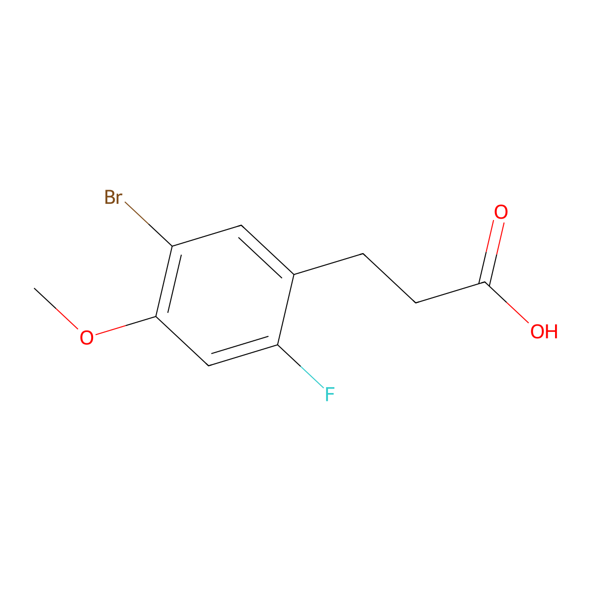 3-(5-Bromo-2-fluoro-4-methoxy-phenyl)-propionic acid molecular structure, CAS 1784287-53-1