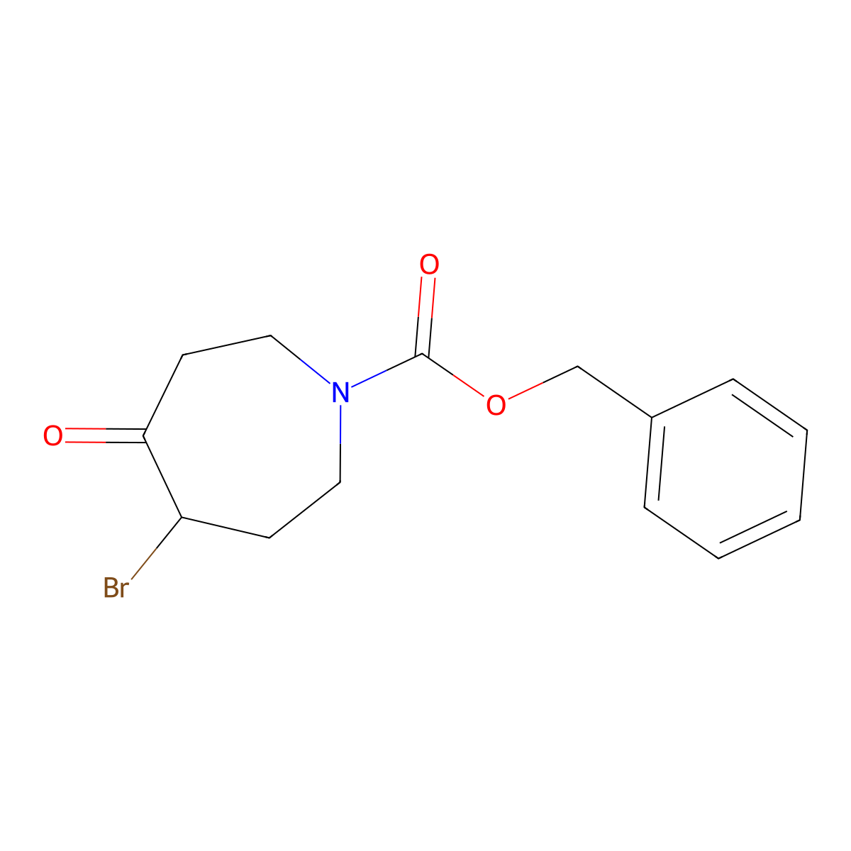 Benzyl 4-bromo-5-oxoazepane-1-carboxylate molecular structure, CAS 1784289-13-9
